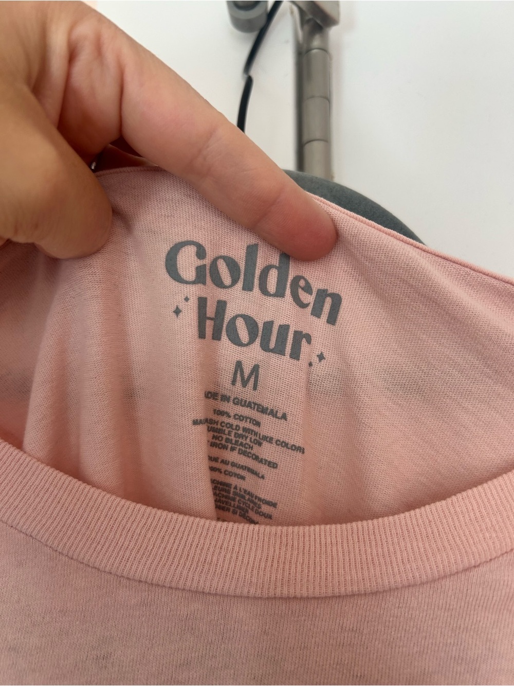Golden Hour Washed mauve tee 100% cotton ballerina - Picture 5 of 5